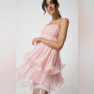 Urban Outfitters Luna Tiered Mini Babydoll Dress